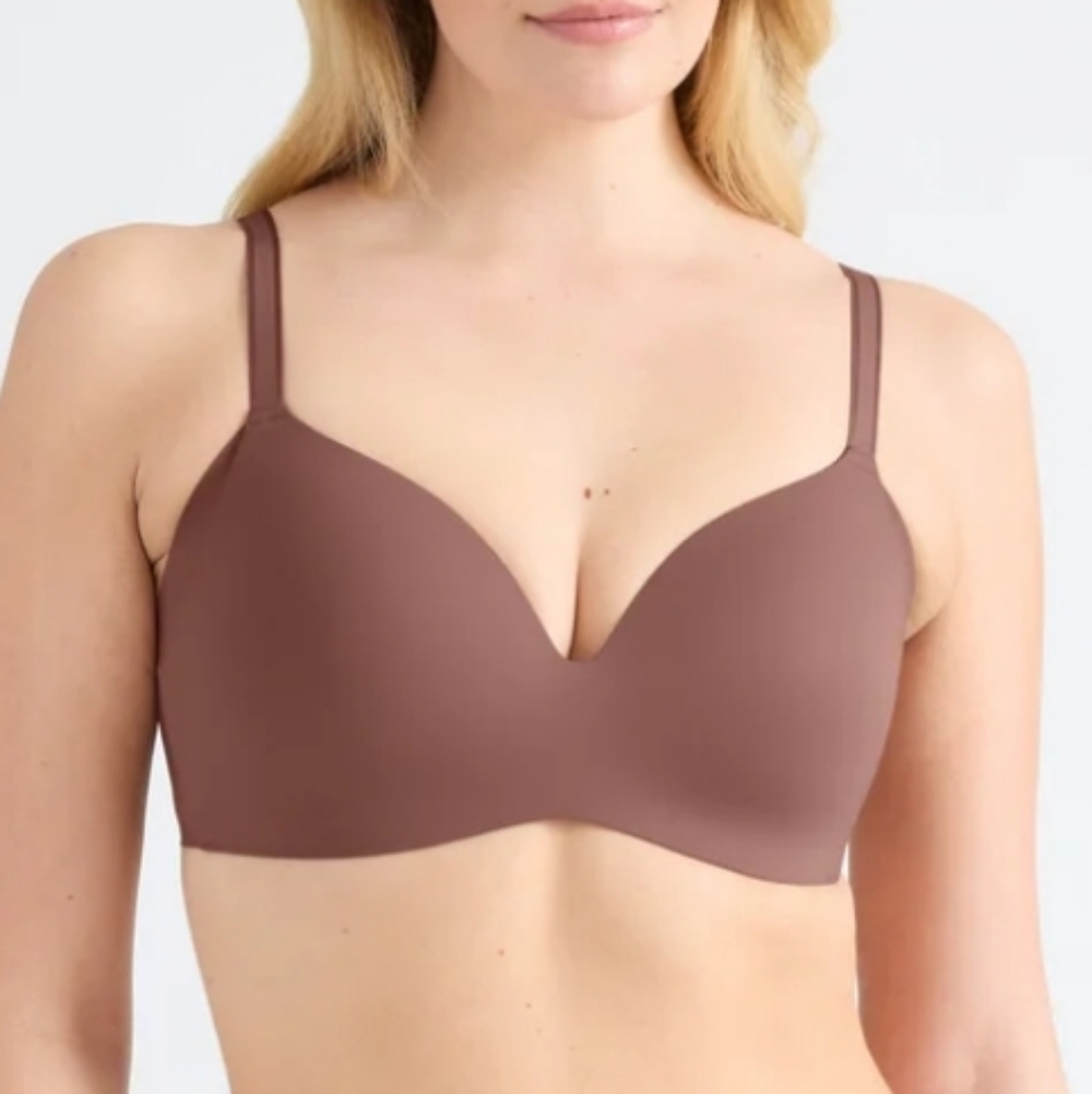 Knix WingWoman Wireless Contour Smoothing T-Shirt Bra, Sola Brown, Sz 5